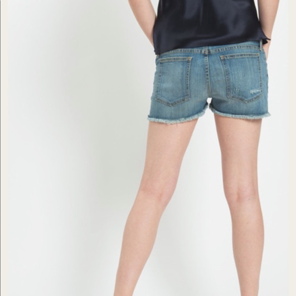 Current Elliott The Boyfriend Raw Hem Jean Shorts - Picture 12 of 12